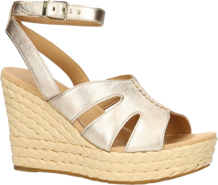 UGG Sandalen Dames W Careena Maat: 41 Materiaal: Leer Kleur: Goud - Foto 5