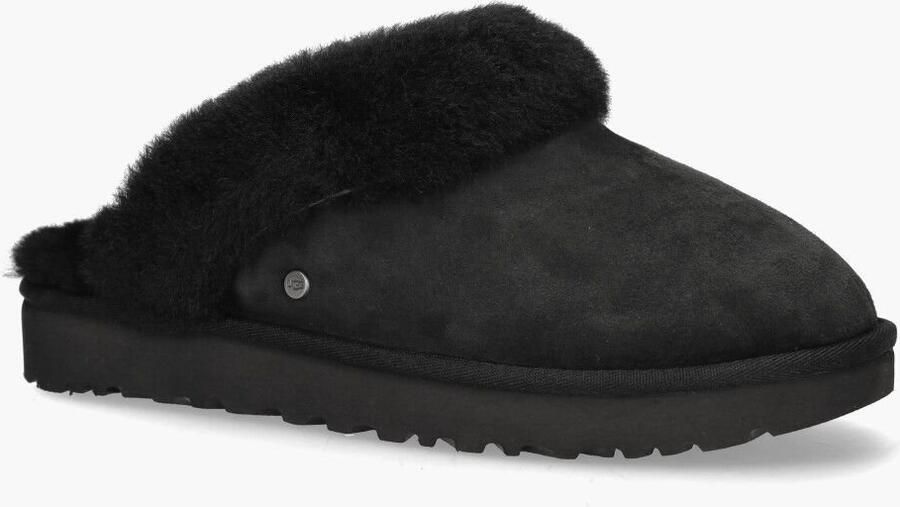 UGG Pantoffels Dames Sloffen Instappers Suède Harde zool Dichte hiel 1130876 Zwart - Foto 6
