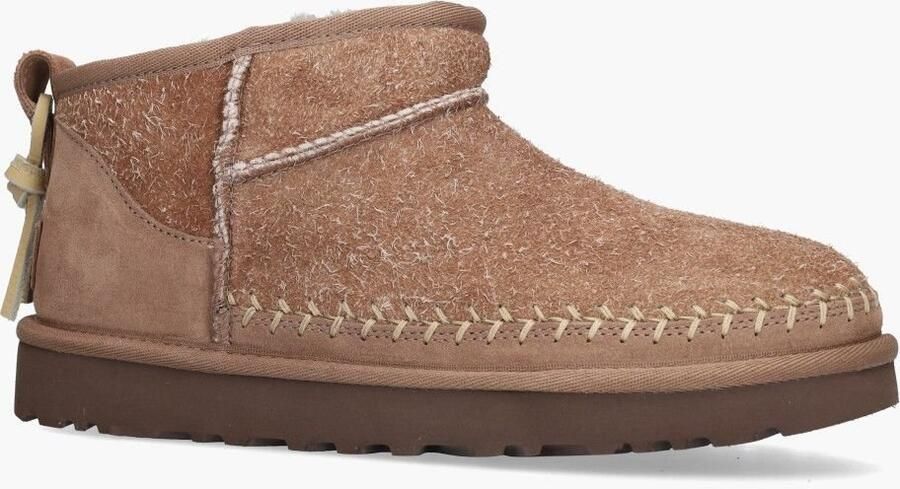 UGG Vachtlaarzen Dames W Classic Ultra Mini Biarritz Maat: 39 Materiaal: Suède Kleur: Bruin
