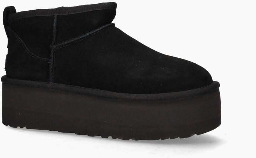 UGG Vachtlaarzen Dames W Classic Ultra Mini Platform Maat: 42 Materiaal: Suède Kleur: Zwart - Foto 15