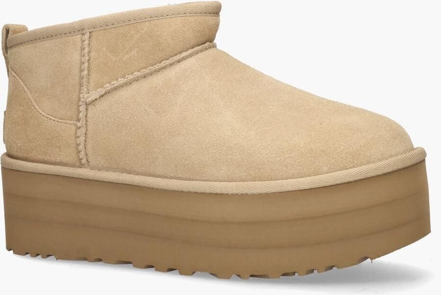 UGG Vachtlaarzen Dames W Classic Ultra Mini Platform Maat: 40 Materiaal: Suède Kleur: Beige - Foto 7