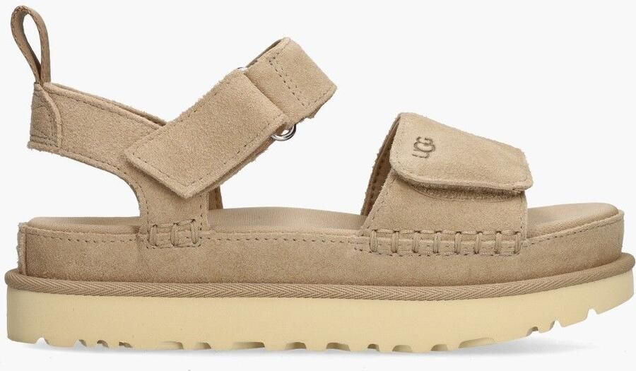 UGG Sandalen met Hak Dames W Goldenstar Maat: 37 Materiaal: Suède Kleur: Beige