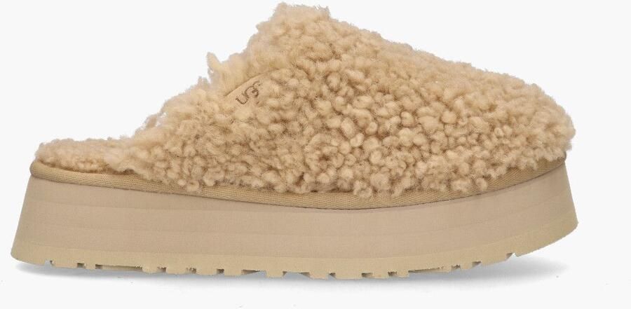 Ugg Maxi krullende pantoffel met plateauzool voor Dames in Beige - Foto 3