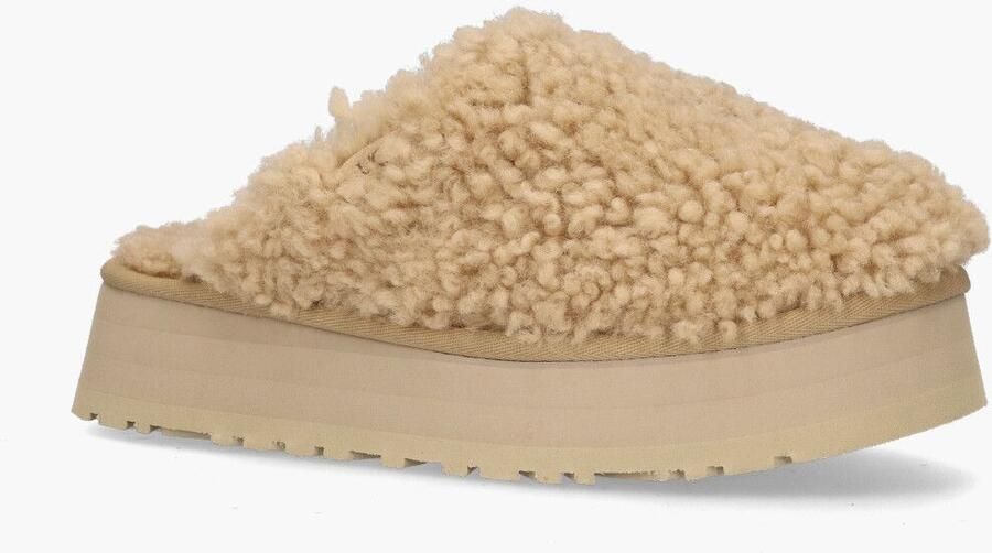 Ugg Maxi krullende pantoffel met plateauzool voor Dames in Beige - Foto 4