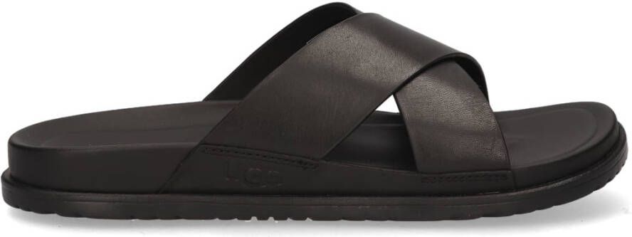UGG Slippers Heren M Wainscott Slide Maat: 42 Materiaal: Leer Kleur: Zwart - Foto 4