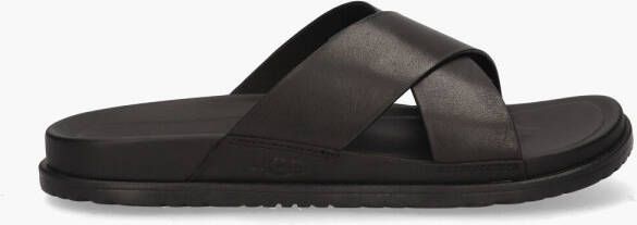 UGG Slippers Heren M Wainscott Slide Maat: 42 Materiaal: Leer Kleur: Zwart - Foto 5