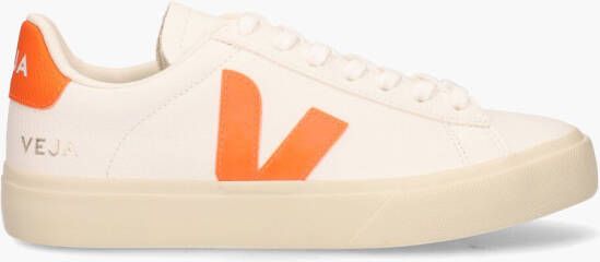 Veja Campo Chromefree Leather Wit Oranje