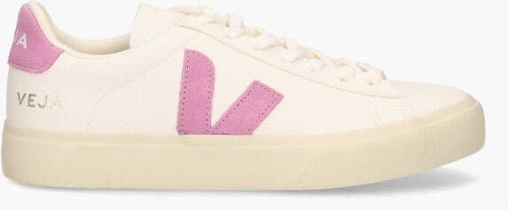 Veja Witte Leren Sneakers Ronde Neus Logo White Dames - Foto 8