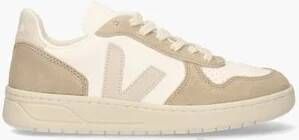 Veja V-10 Chromefree Leather Wit Bruin Beige