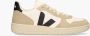 Veja Witte leren herensneakers met bruine suède inzetstukken Wit - Thumbnail 3