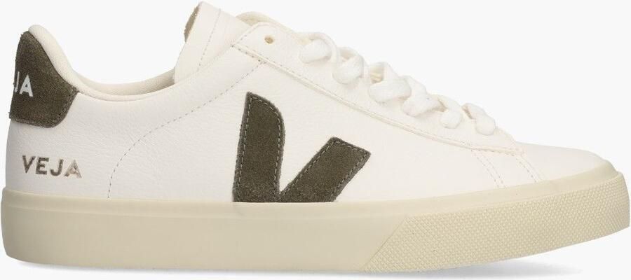 Veja Campo Leather Wit Legergroen