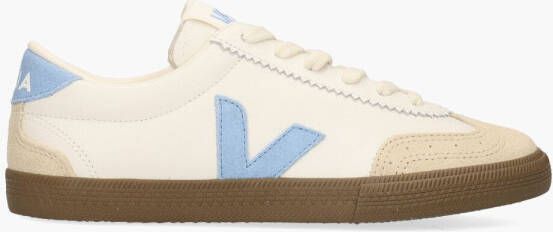 Veja Volley Leather Wit Lichtblauw