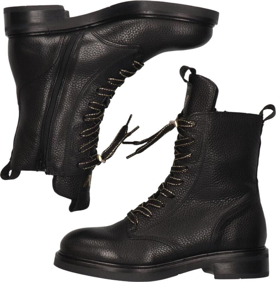 VIA VAI Juliette Abby leren veterboots Zwart Leer Veterboots Dames - Foto 3