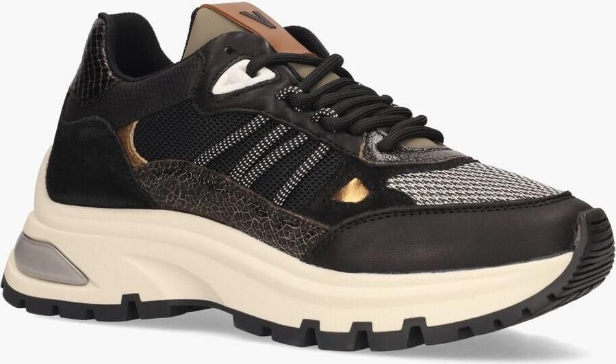 VIA VAI Lage Sneakers Dames Liz Dae Maat: 38 Materiaal: Leer Kleur: Zwart - Foto 3