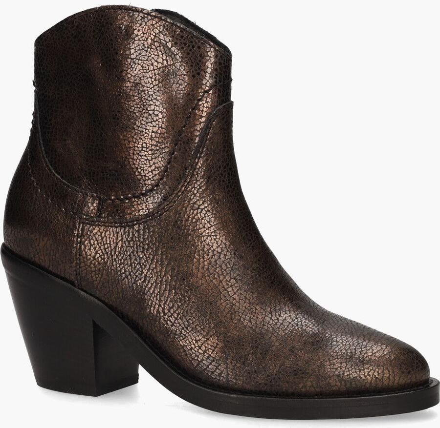 VIA VAI Enkellaarsjes Dames Mara Denver Maat: 36 Materiaal: Leer Kleur: Brons