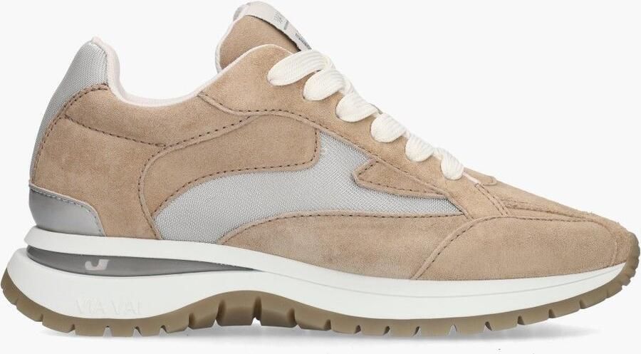 VIA VAI Usher Riggs Sneakers dames Leer Mesh Suède Beige