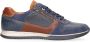 Australian Footwear Browning Leather Sneaker casual Ocean Blue-Cognac - Thumbnail 2