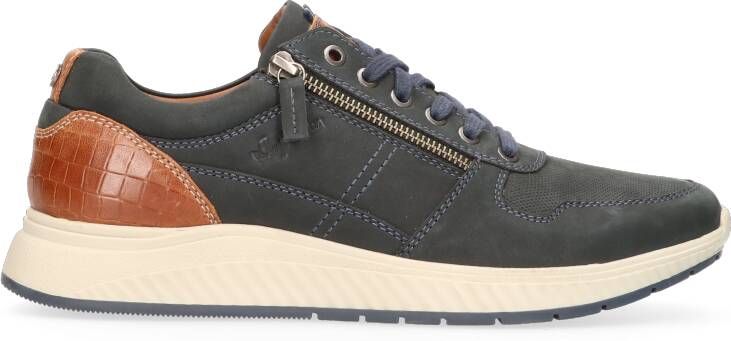 Australian Heren Sneakers Huricane Leather Blue Tan Donkerblauw - Foto 8