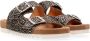 Maruti Beige Pixel Print Sliders Bellona Multicolor Dames - Thumbnail 15