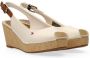 Tommy Hilfiger Witte Espadrilles Iconic Elba Sling Back Wedge - Thumbnail 8