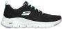 Skechers Arch Fit Comfy Wave sneakers zwart Dames Textiel - Thumbnail 5