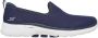 Skechers Go Walk 6 Clear Virtue 124505 NVY Vrouwen Marineblauw Sneakers Sportschoenen - Thumbnail 2