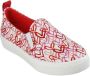 Skechers Poppy Graffiti Heart instappers wit Dames Textiel - Thumbnail 4