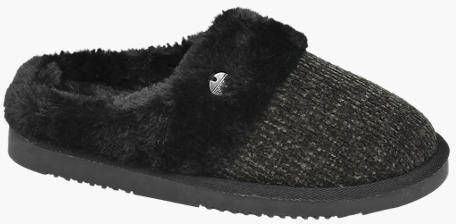 Esprit Zwarte instap pantoffel warmgevoerd - Schoenen.nl