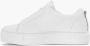 5th avenue Witte leren platform sneaker - Thumbnail 3