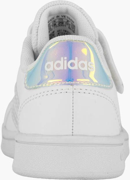 Adidas Witte Grand Court sneaker holografisch