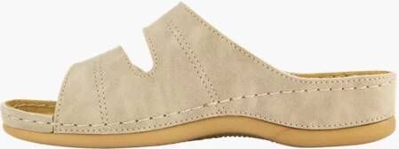 Easy Street Beige slipper klittenband