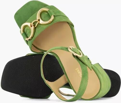 Graceland Groene sandalette sierketting