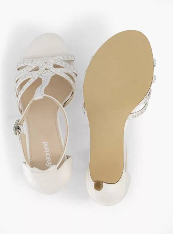 Graceland Witte sandalette steentjes