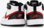 Nike COURT BOROUGH MID 2(TDV)leren sneakers wit rood zwart - Thumbnail 7
