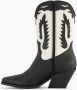 Oxmox Cowboylaarzen Dames Zwart Wit - Thumbnail 2