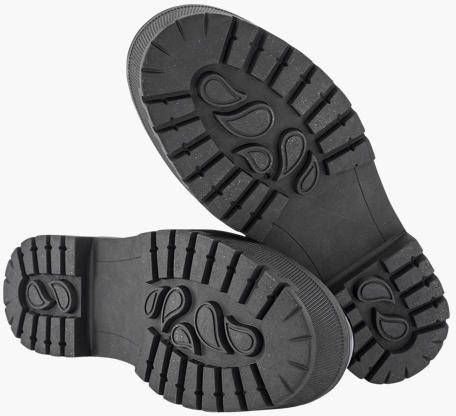 Oxmox Zwarte platform chelsea boot lak
