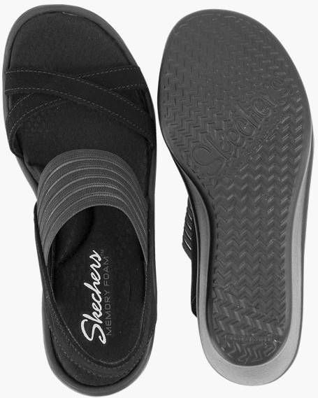 Skechers Zwarte sandaal stretch