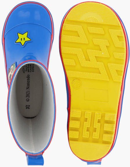 Super Mario regenlaarzen blauw rood kids - Schoenen.nl