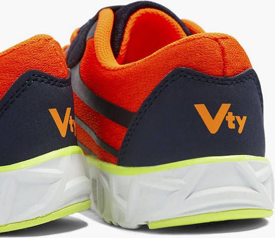 Vty Blauwe sneaker elastische veter