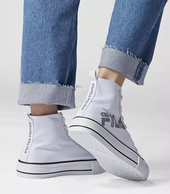 Fila new Witte hoge canvas sneaker - Foto 8