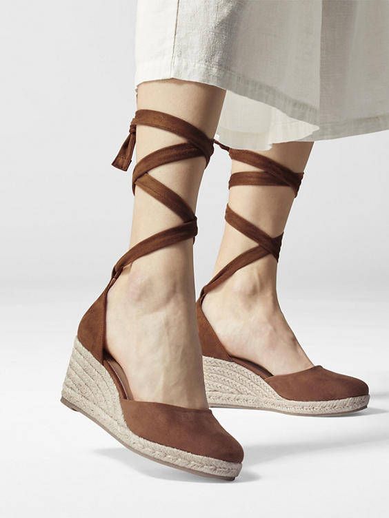 Graceland Bruine sandalette sleehak - Schoenen.nl