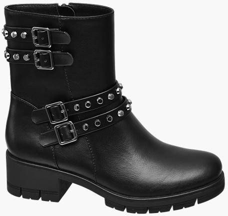 Graceland bikerboots met studs zwart 