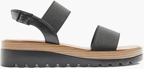 Graceland Zwarte sandaal elastisch