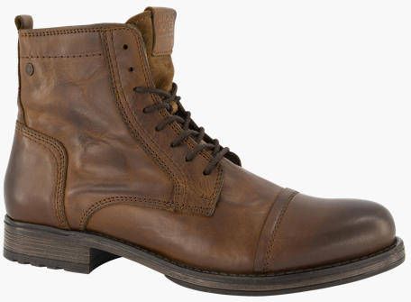 Jack And Jones Bruine leren veterboot Jfw Russel