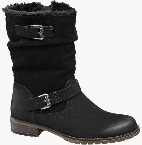 Landrover laarzen met siergespen zwart - Schoenen.nl