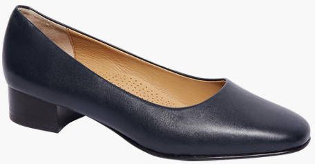 Medicus Donkerblauwe leren pump - Schoenen.nl