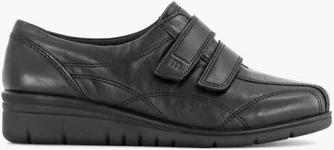 Medicus Zwarte leren comfort sneaker klittenband - Foto 3