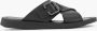 Memphis one Zwarte leren slipper - Thumbnail 1