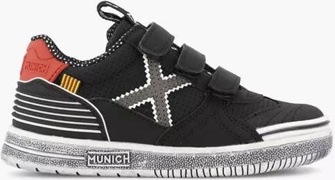 Munich Zwarte sneaker klittenband