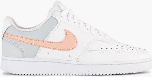 Nike Court Vision Low leren sneakers wit lichtblauw geel roze - Foto 9